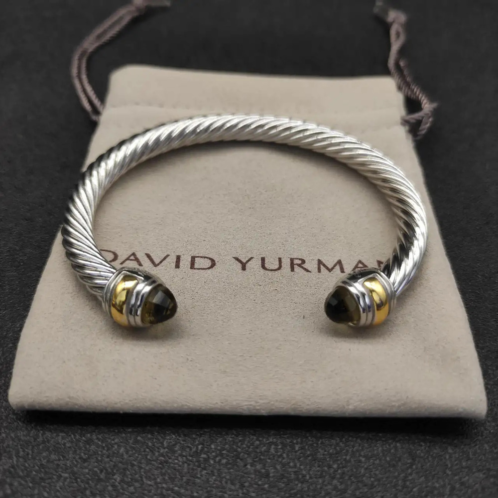 David Yurman 7mm Two-Tone Brown Diamond bracelet